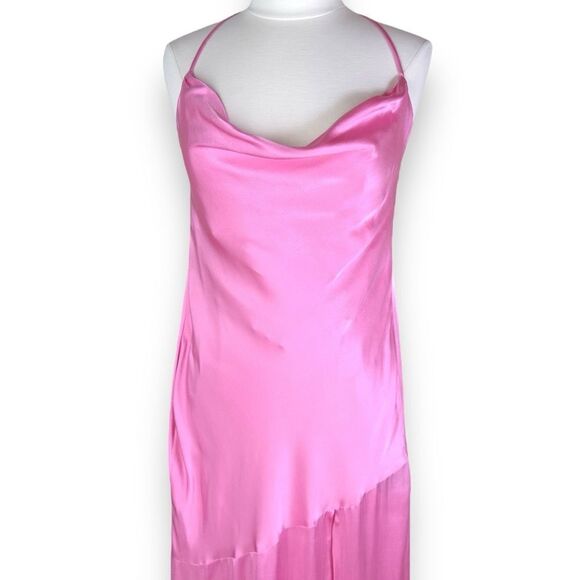 MICHAEL COSTELLO X REVOLVE Elegant Pink Satin Evening Dress - Picture 7 of 8